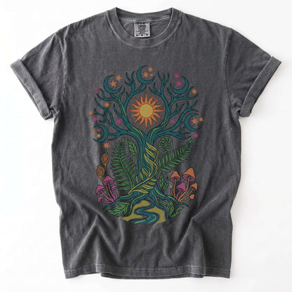 Celestial Woodland Tree Vintage Washed T-Shirt