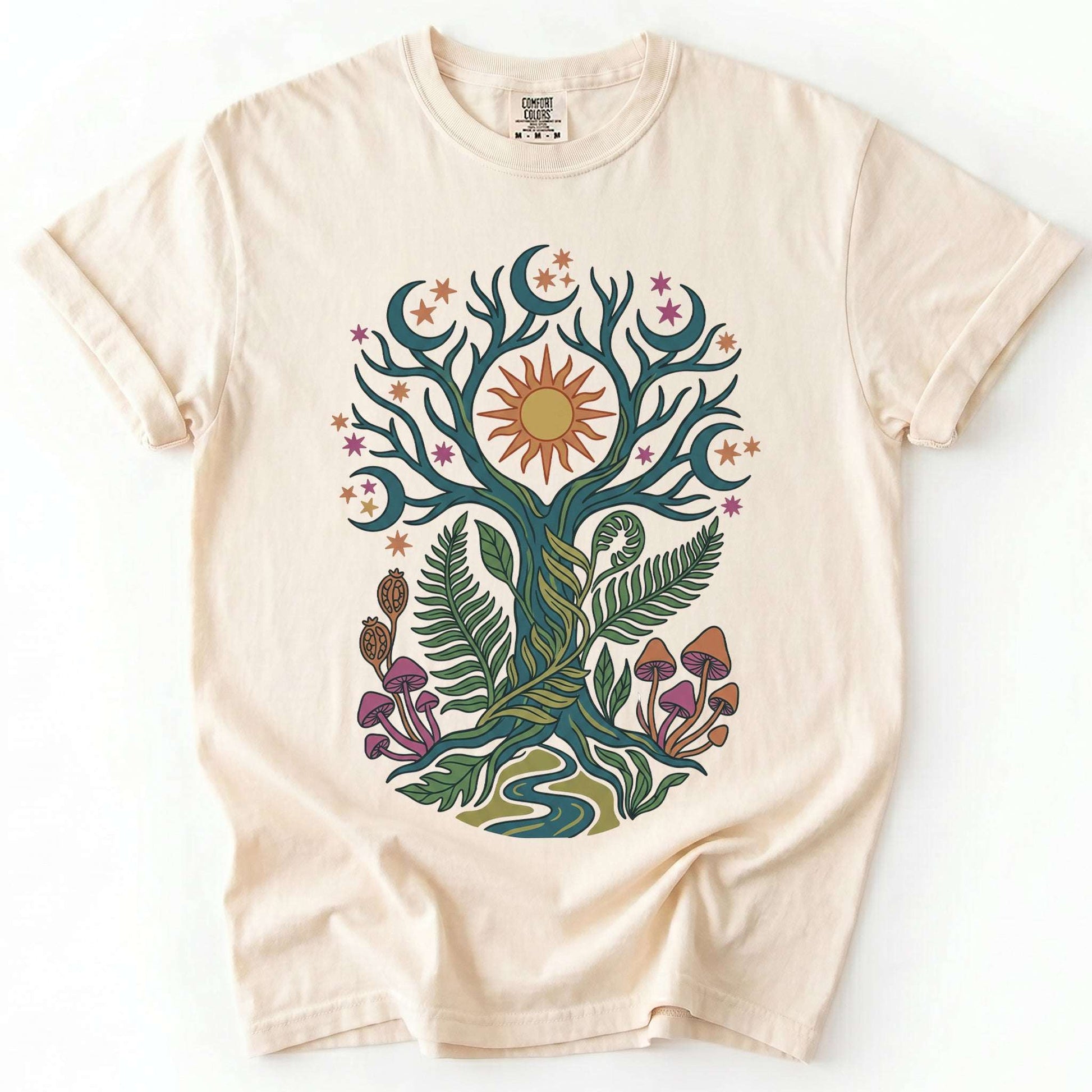 Celestial Woodland Tree Vintage Washed T-Shirt