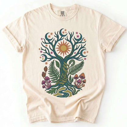 Celestial Woodland Tree Vintage Washed T-Shirt