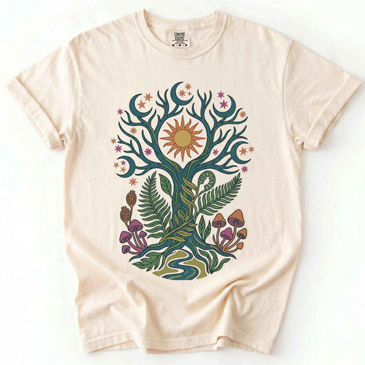 Celestial Woodland Tree Vintage Washed T-Shirt