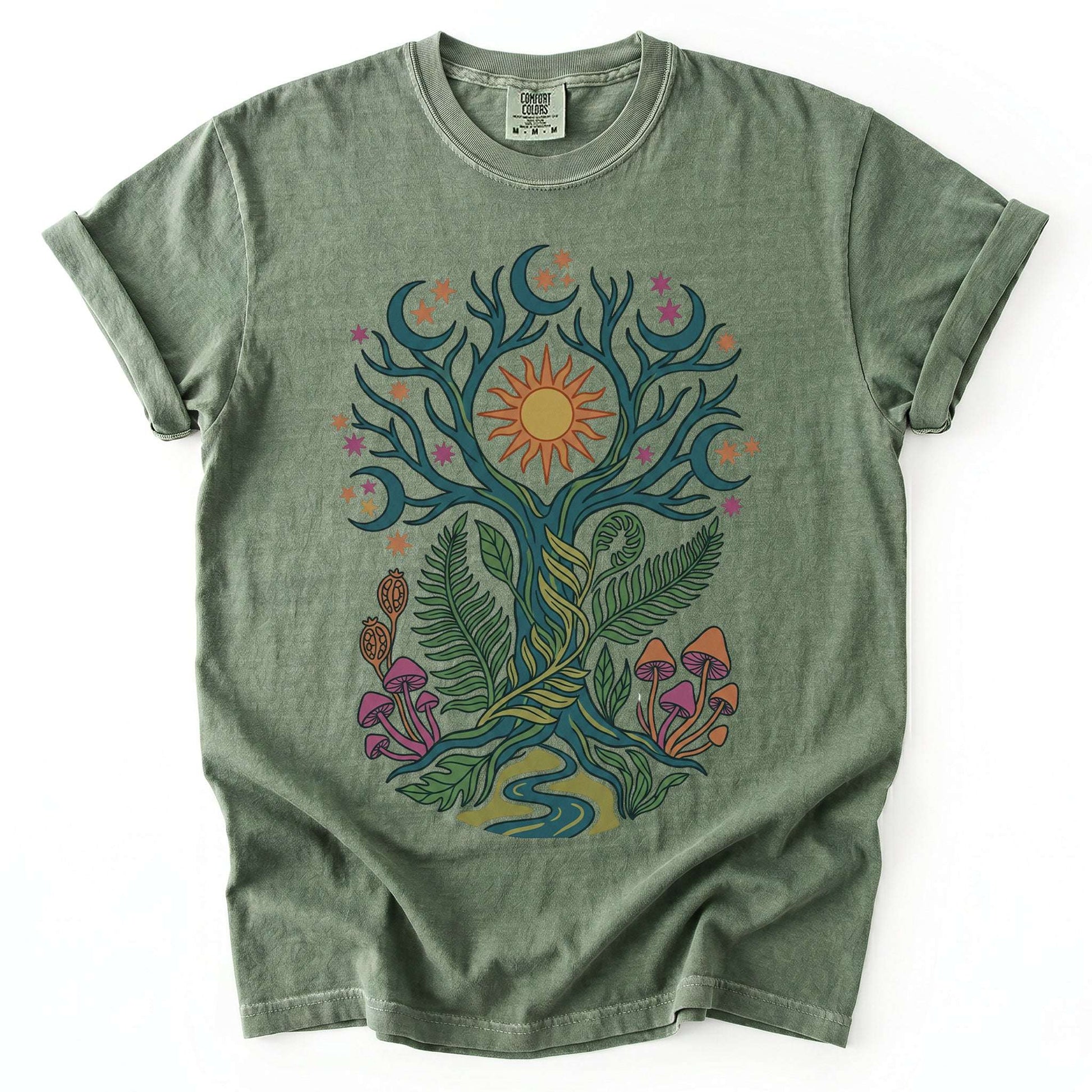 Celestial Woodland Tree Vintage Washed T-Shirt