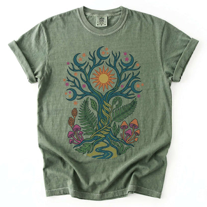 Celestial Woodland Tree Vintage Washed T-Shirt