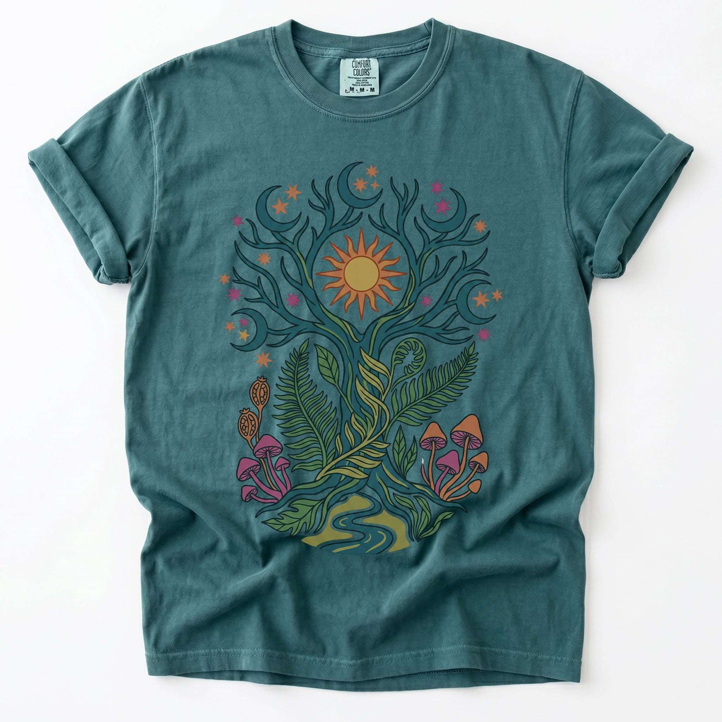 Celestial Woodland Tree Vintage Washed T-Shirt