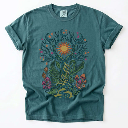 Celestial Woodland Tree Vintage Washed T-Shirt