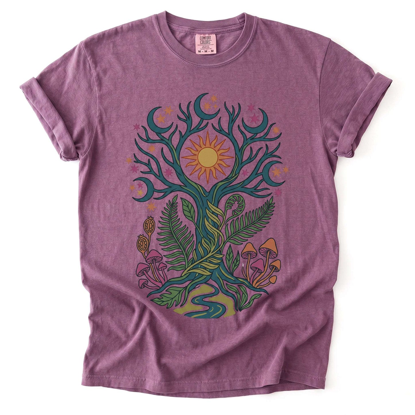Celestial Woodland Tree Vintage Washed T-Shirt