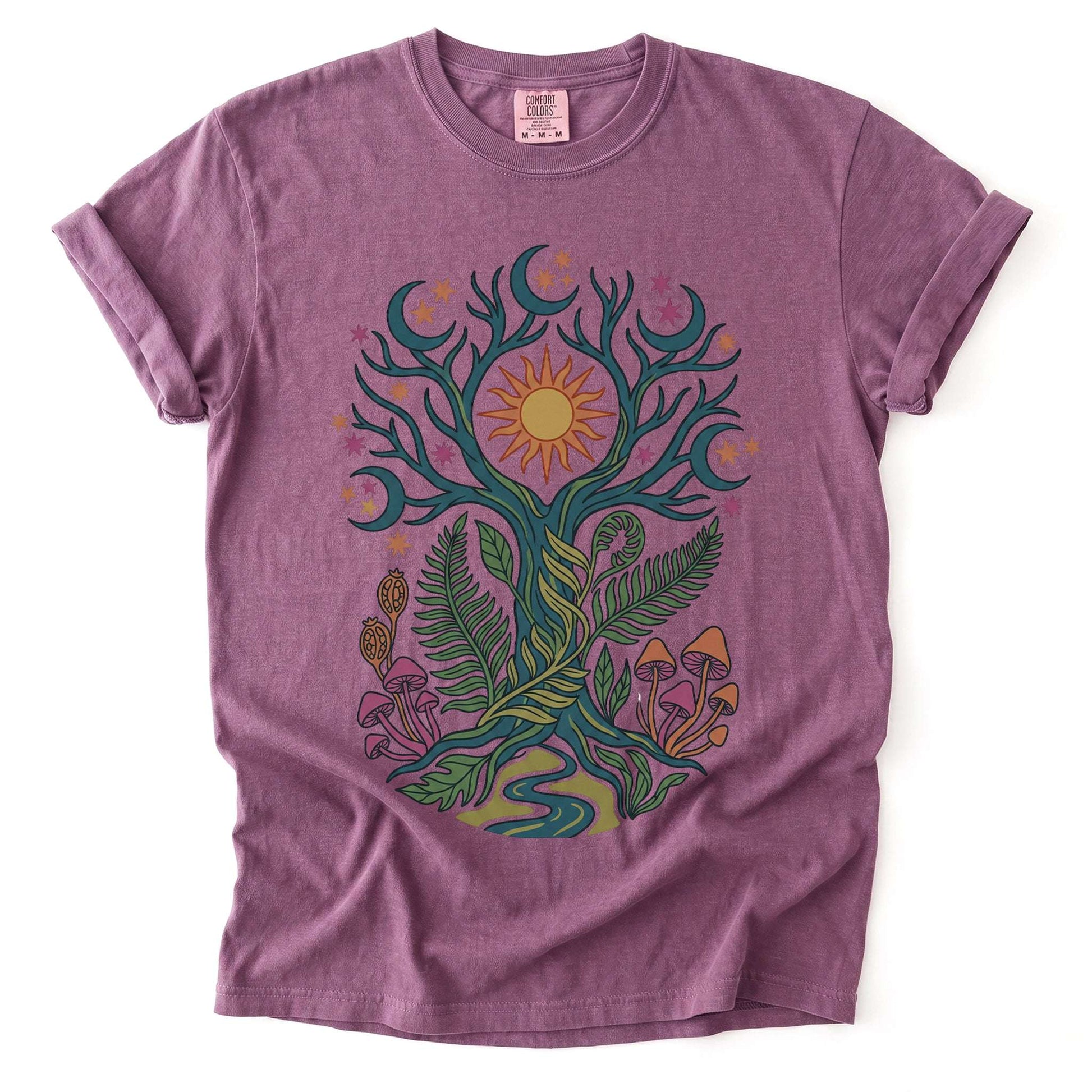 Celestial Woodland Tree Vintage Washed T-Shirt