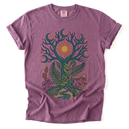 Celestial Woodland Tree Vintage Washed T-Shirt