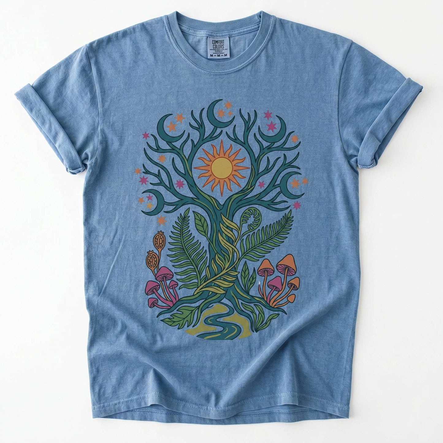 Celestial Woodland Tree Vintage Washed T-Shirt