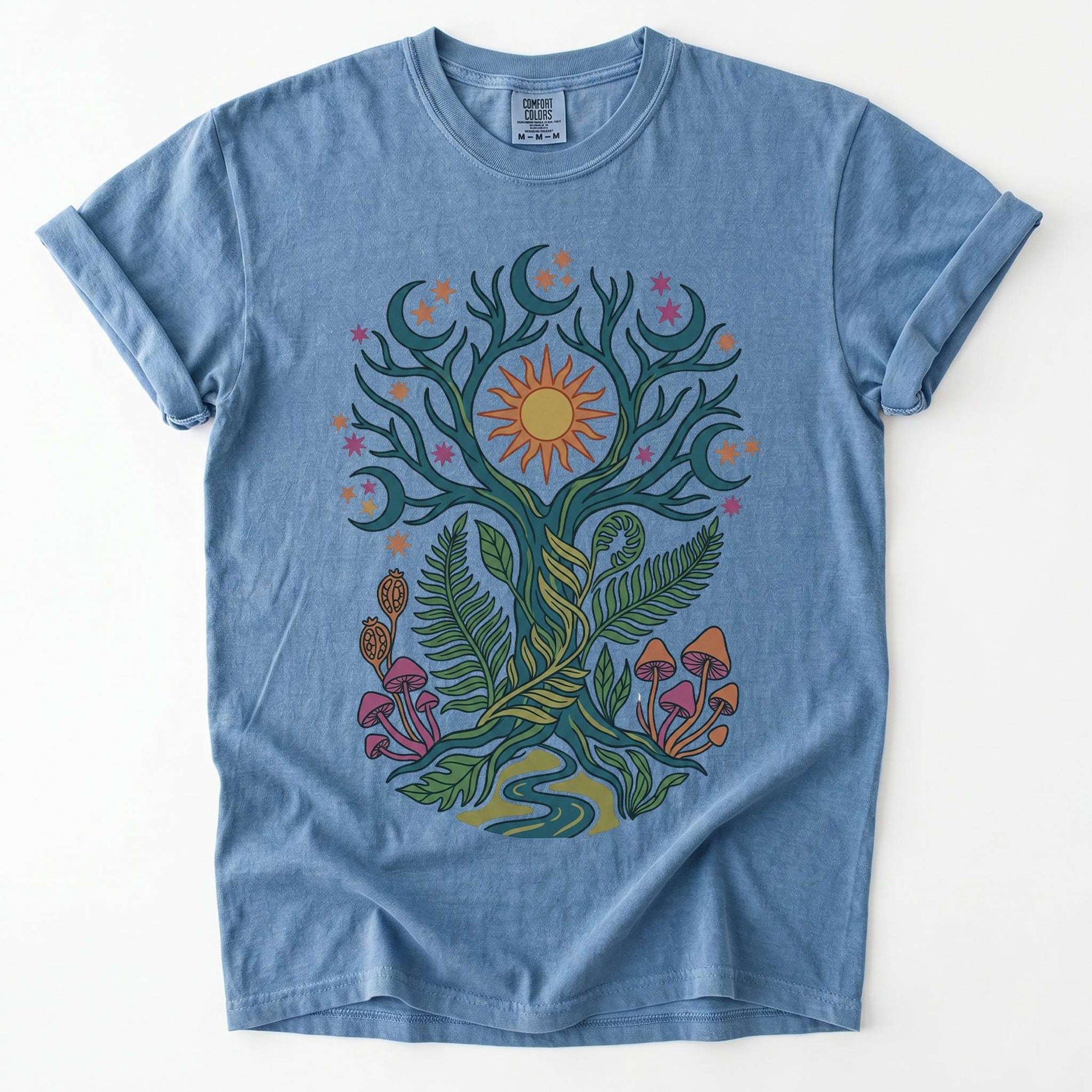 Celestial Woodland Tree Vintage Washed T-Shirt
