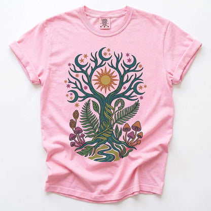 Celestial Woodland Tree Vintage Washed T-Shirt