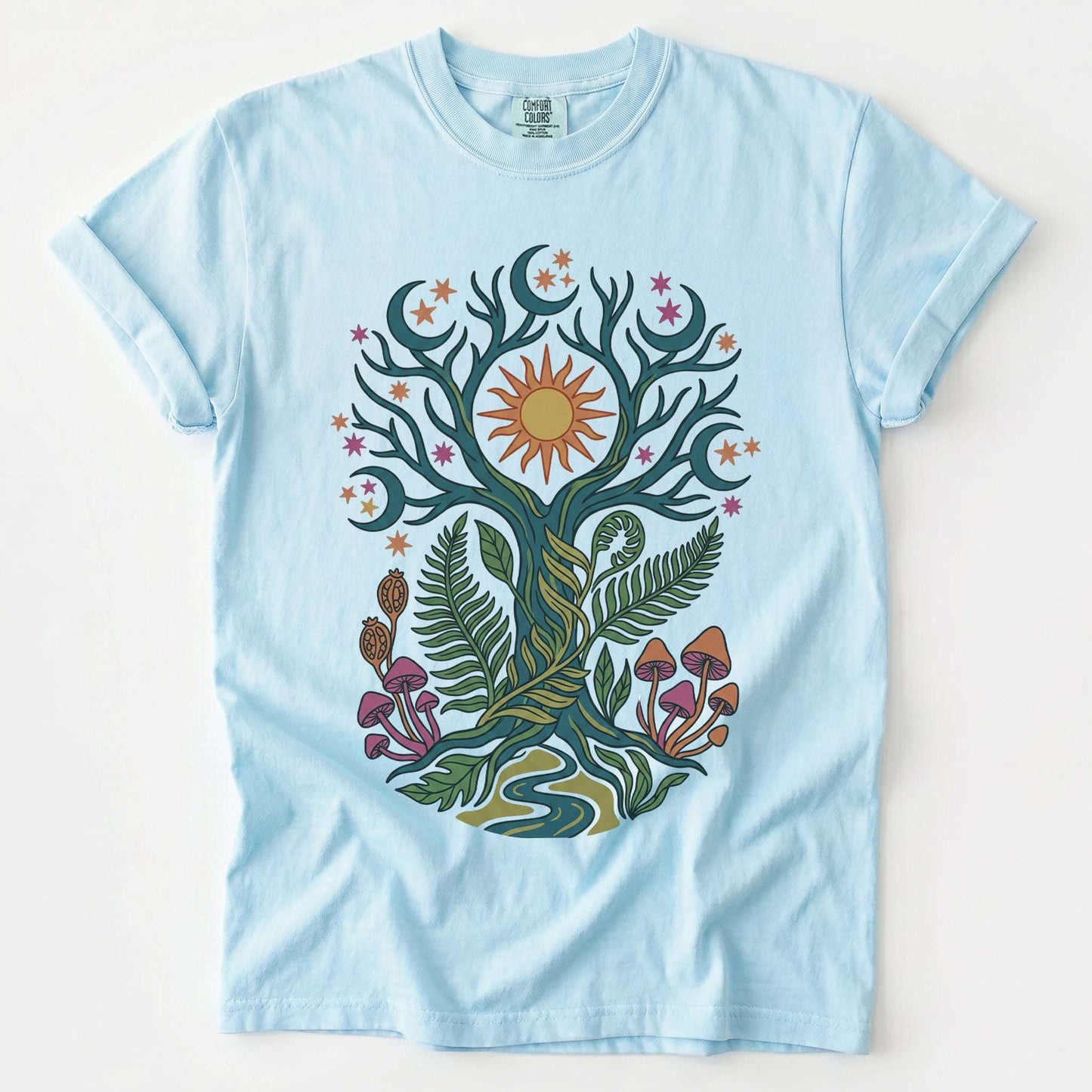 Celestial Woodland Tree Vintage Washed T-Shirt