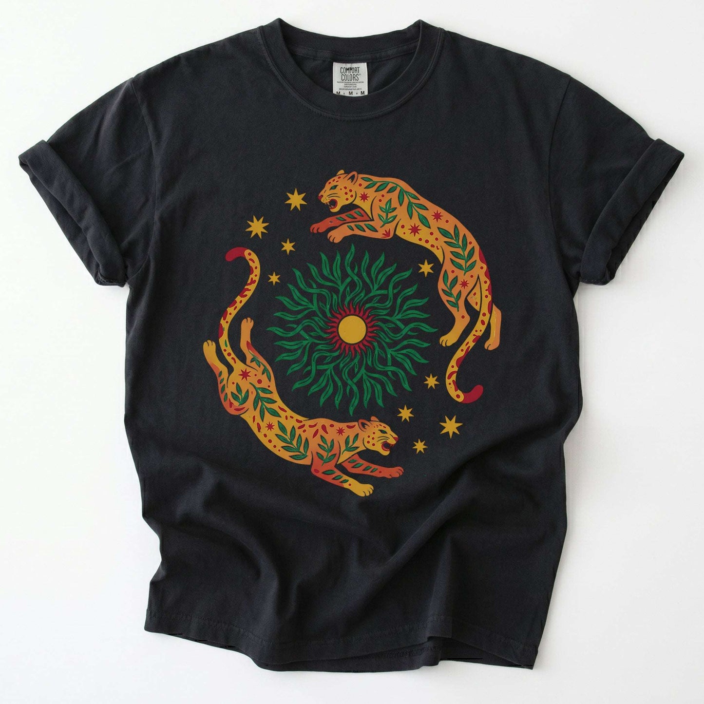 Circling Leopards Vintage Washed T-Shirt