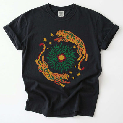 Circling Leopards Vintage Washed T-Shirt