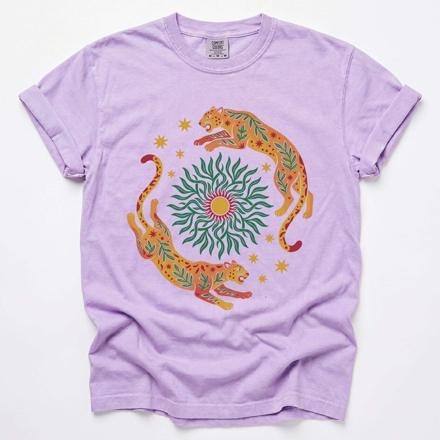 Circling Leopards Vintage Washed T-Shirt