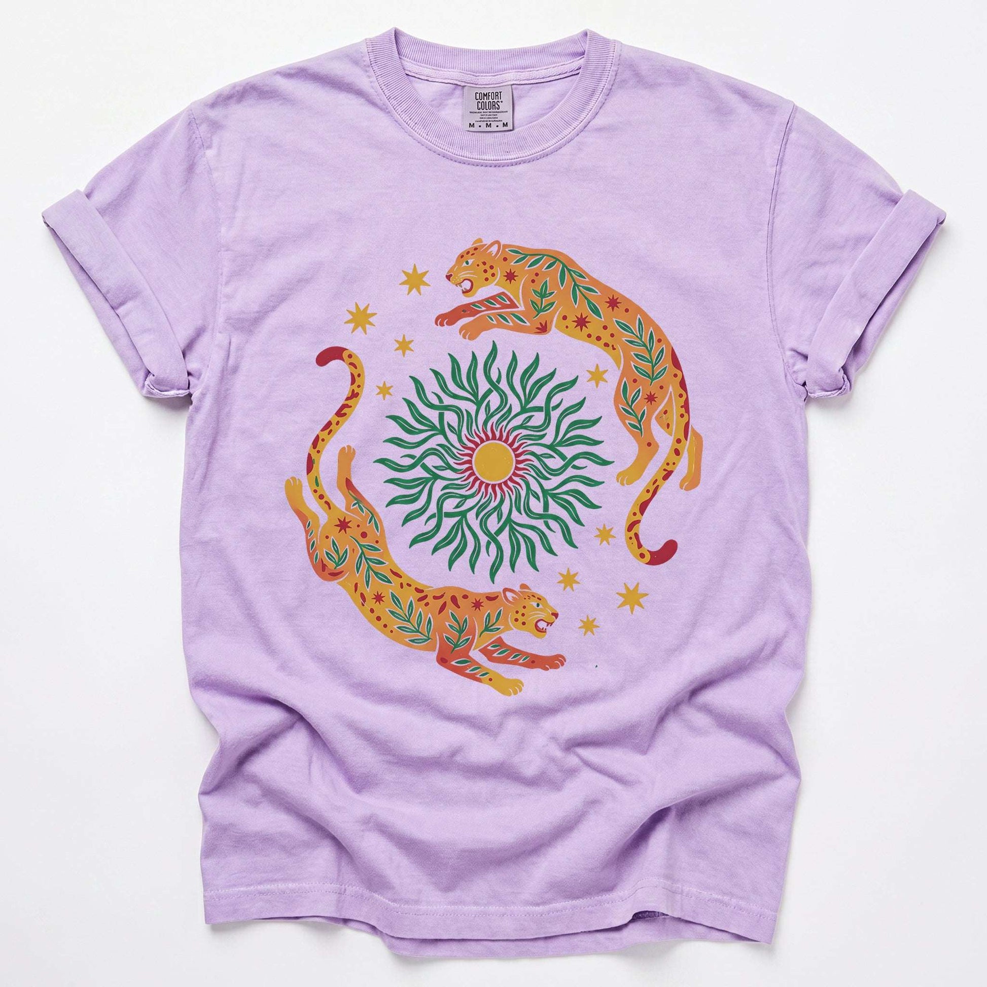 Circling Leopards Vintage Washed T-Shirt