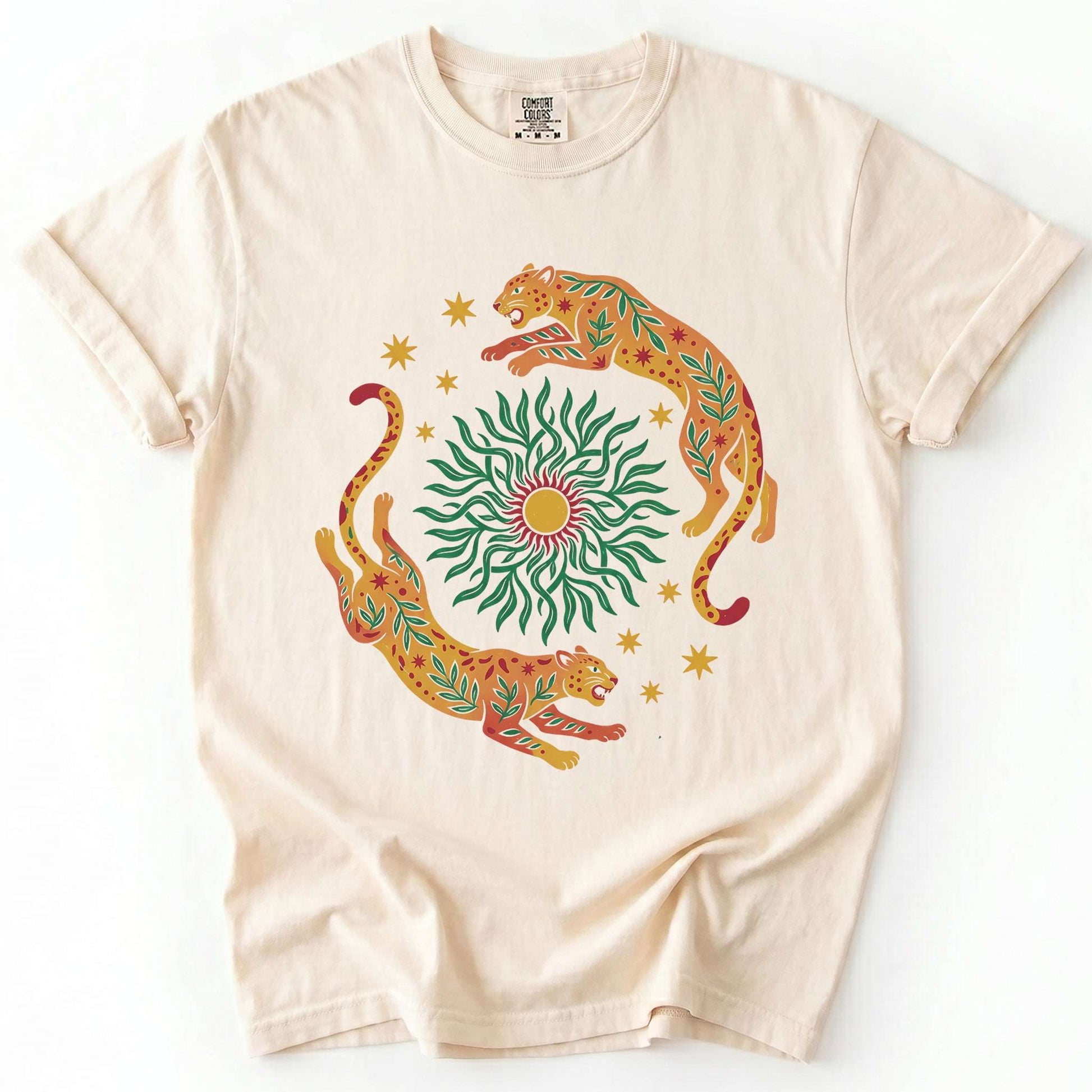 Circling Leopards Vintage Washed T-Shirt