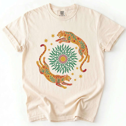 Circling Leopards Vintage Washed T-Shirt