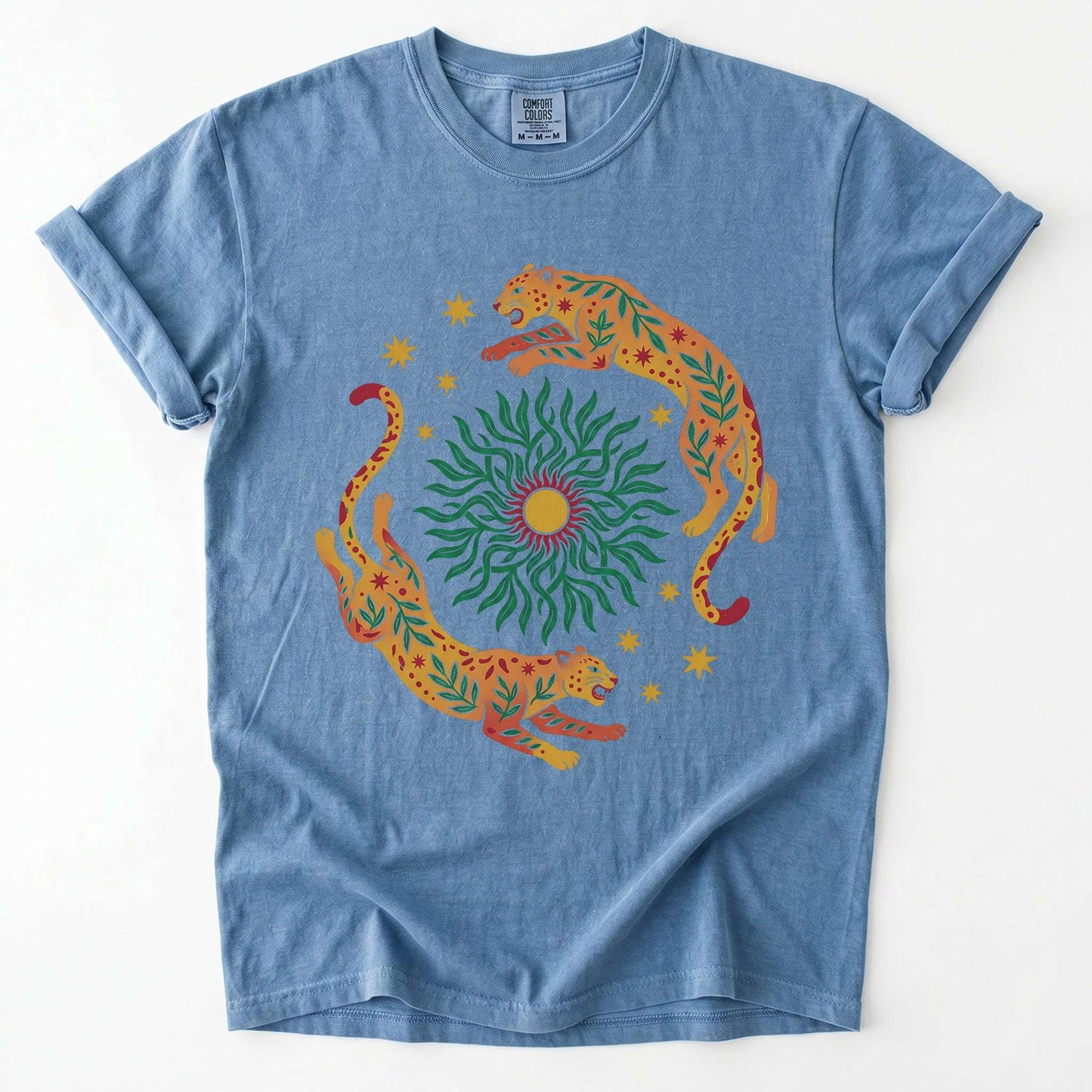 Circling Leopards Vintage Washed T-Shirt
