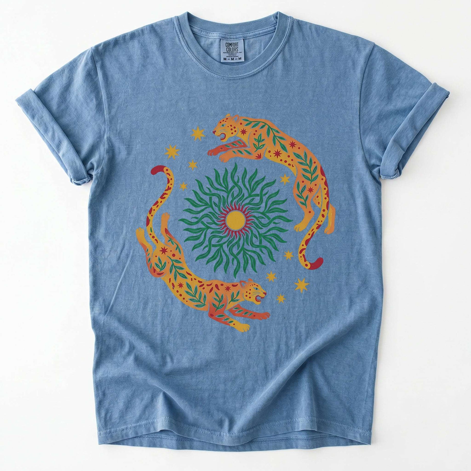 Circling Leopards Vintage Washed T-Shirt