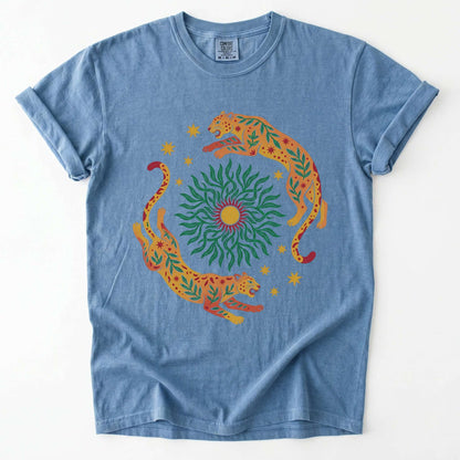 Circling Leopards Vintage Washed T-Shirt