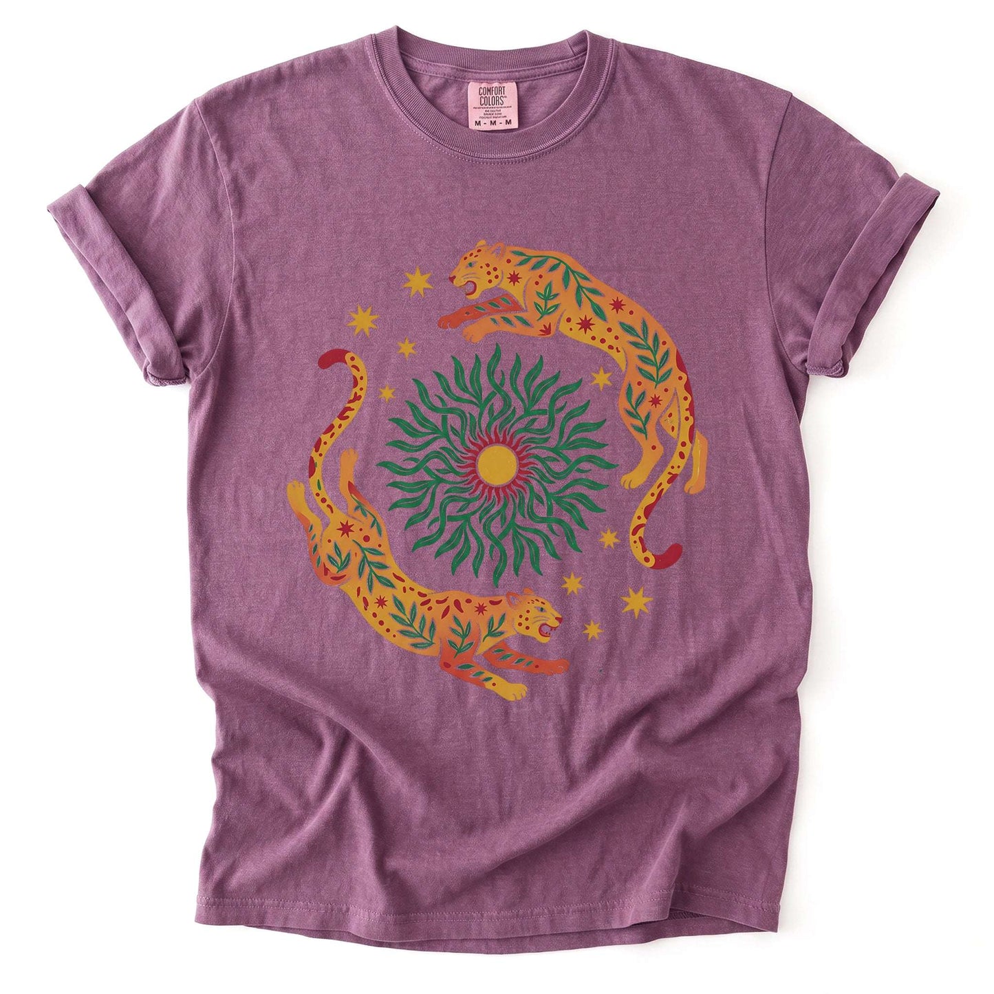 Circling Leopards Vintage Washed T-Shirt