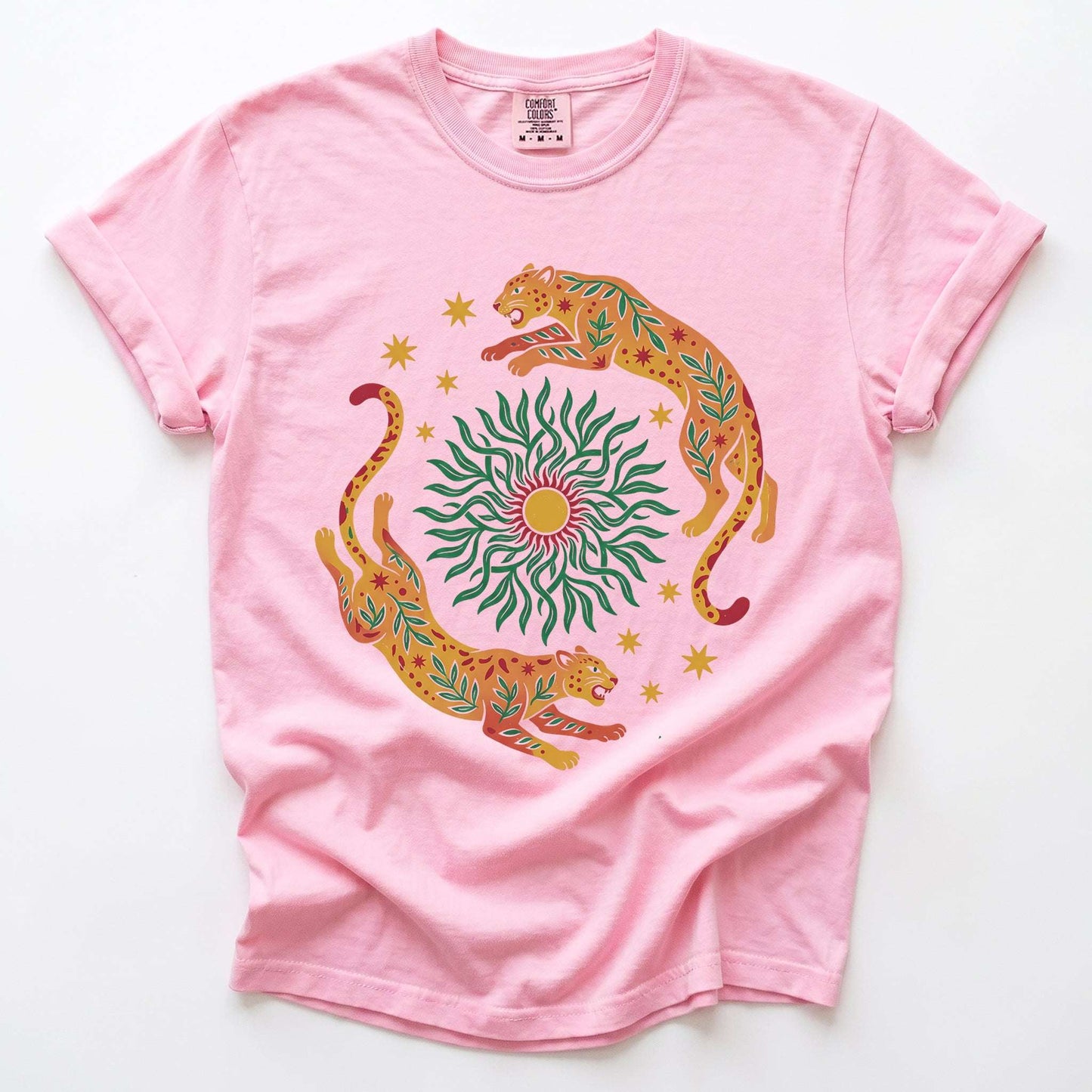 Circling Leopards Vintage Washed T-Shirt