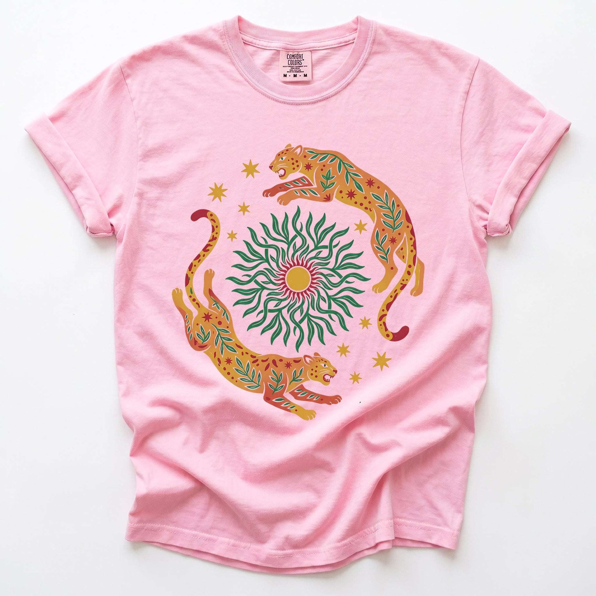 Circling Leopards Vintage Washed T-Shirt