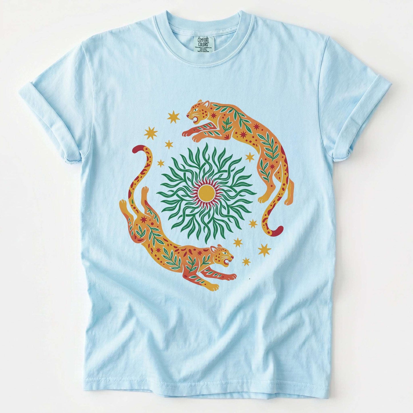 Circling Leopards Vintage Washed T-Shirt