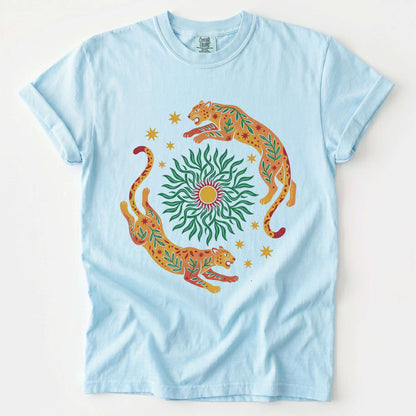 Circling Leopards Vintage Washed T-Shirt