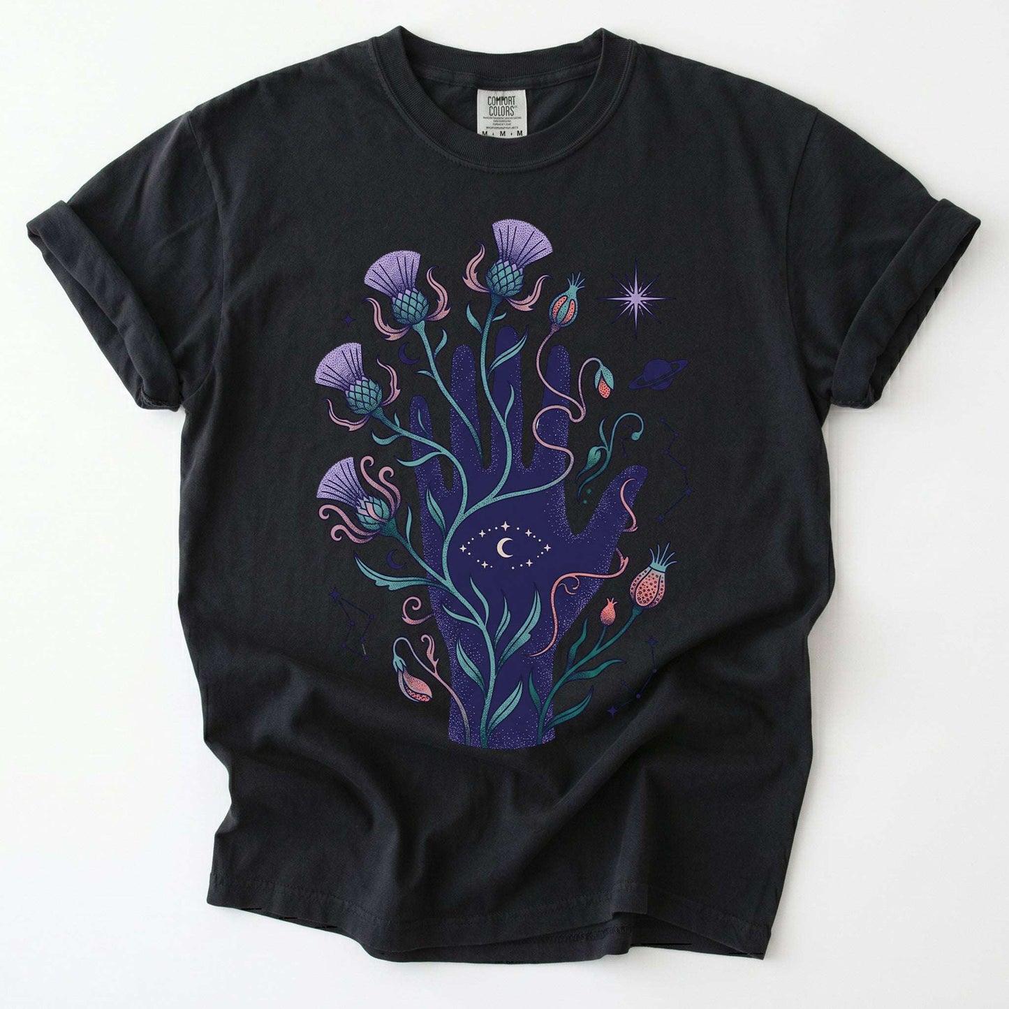 Cosmic Hand & Thistle Vintage Washed T-Shirt