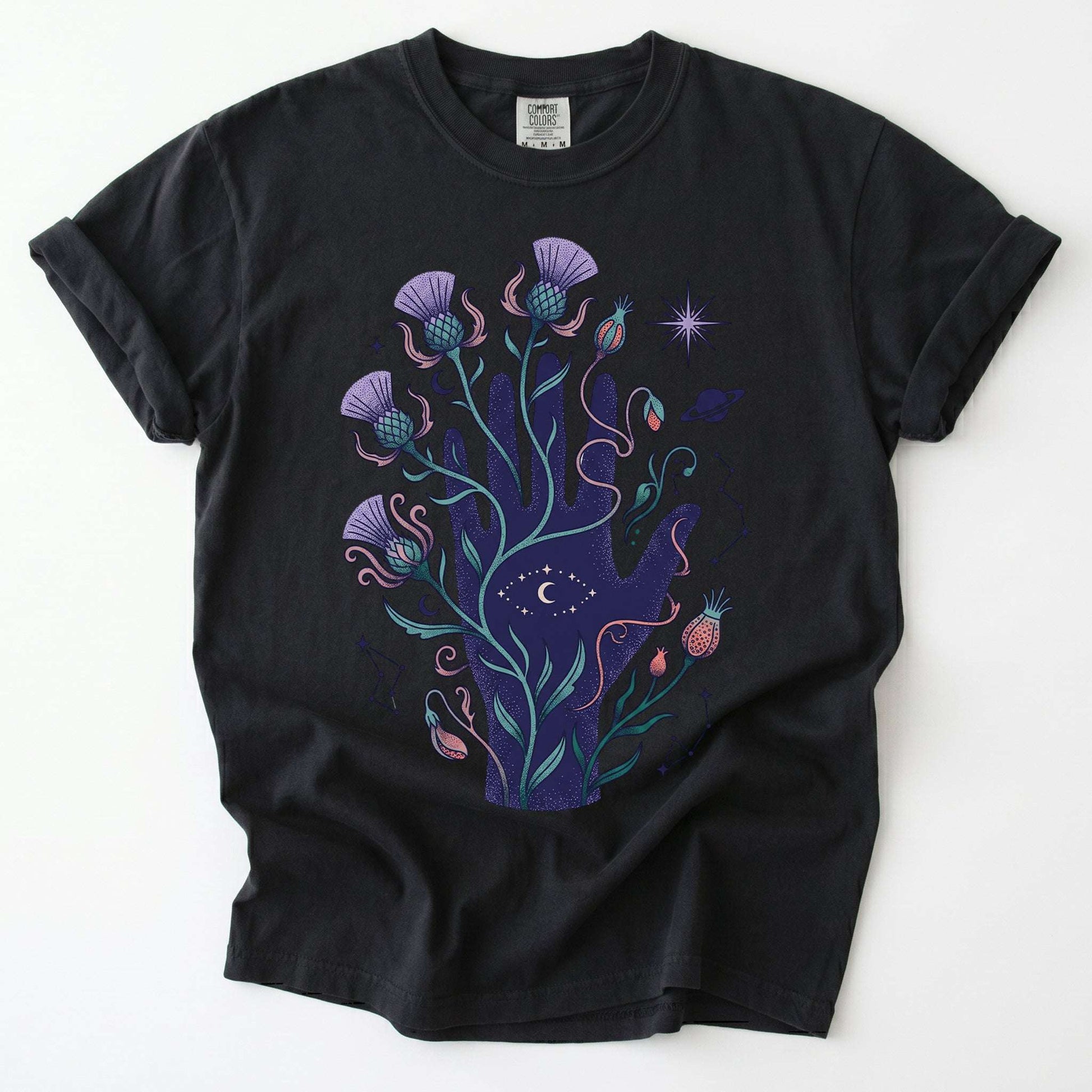 Cosmic Hand & Thistle Vintage Washed T-Shirt