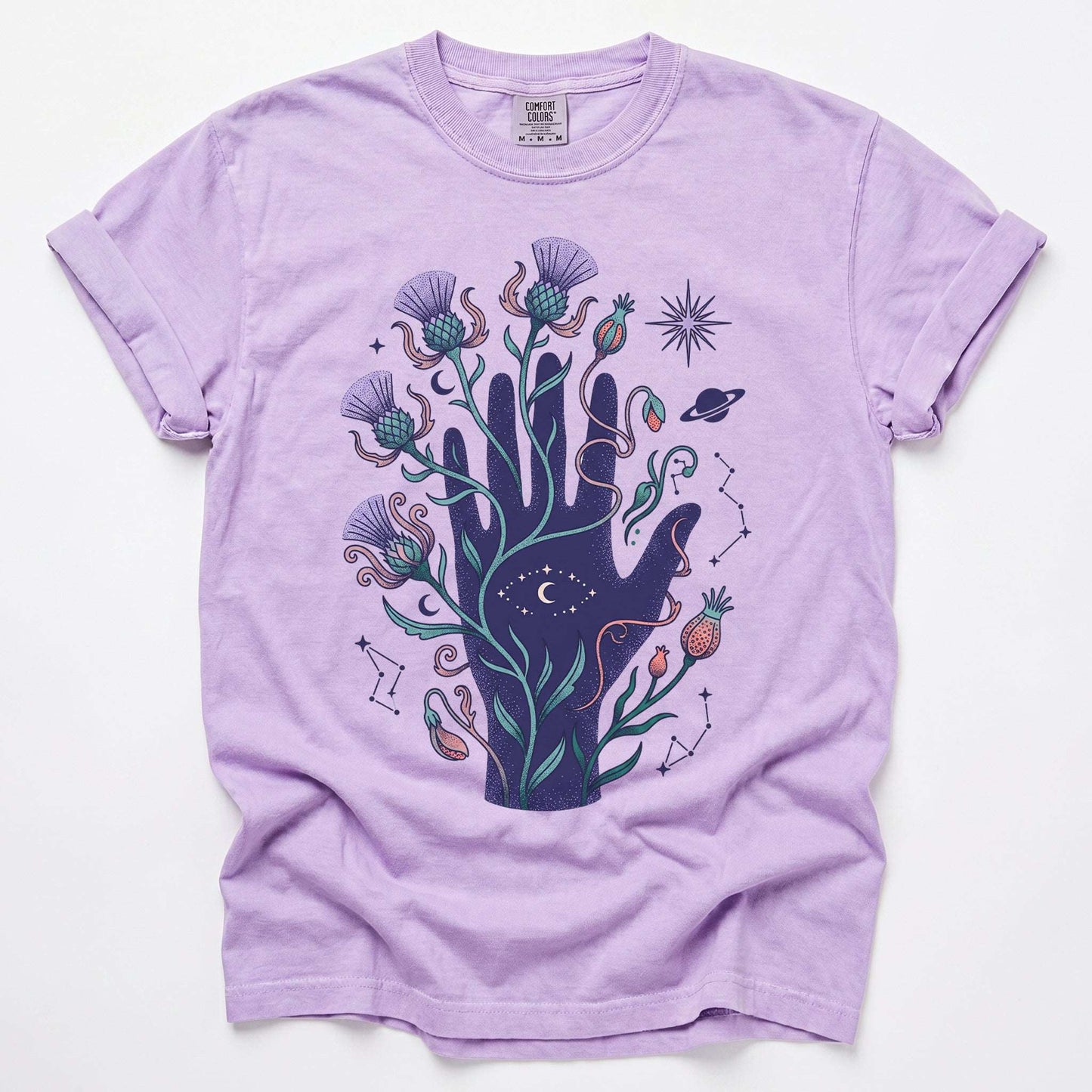 Cosmic Hand & Thistle Vintage Washed T-Shirt