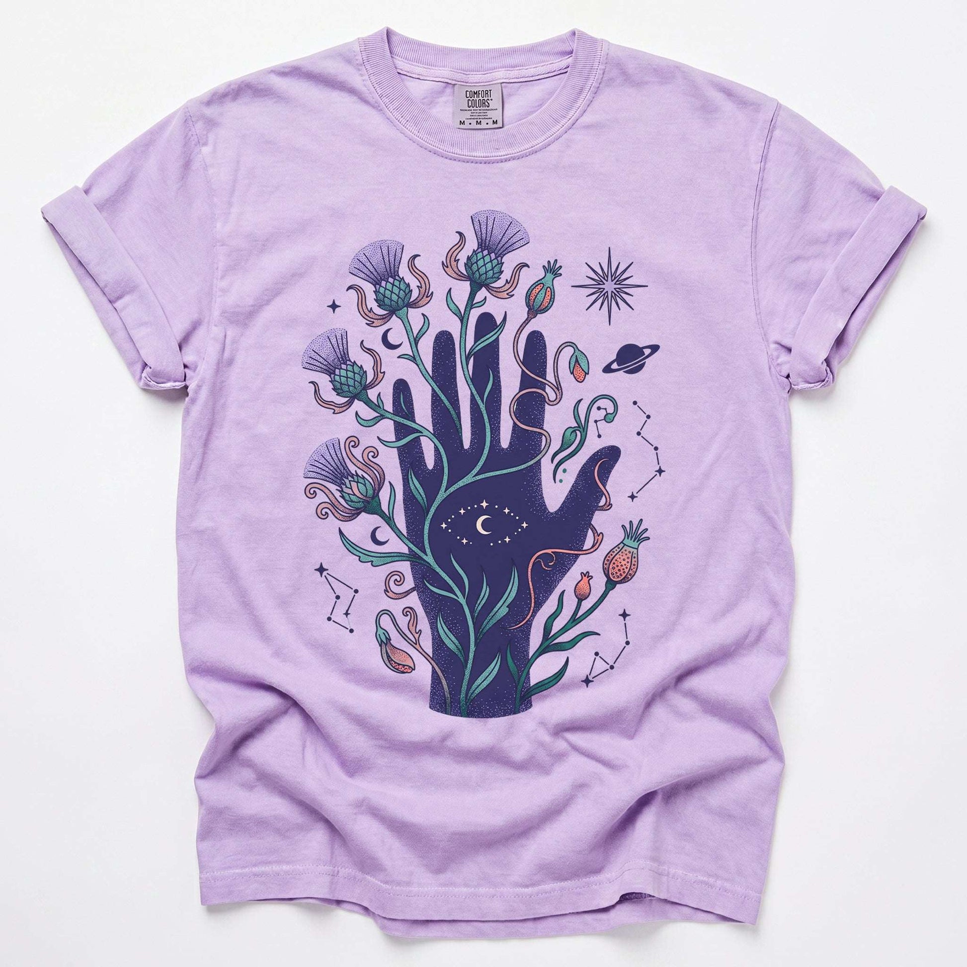 Cosmic Hand & Thistle Vintage Washed T-Shirt