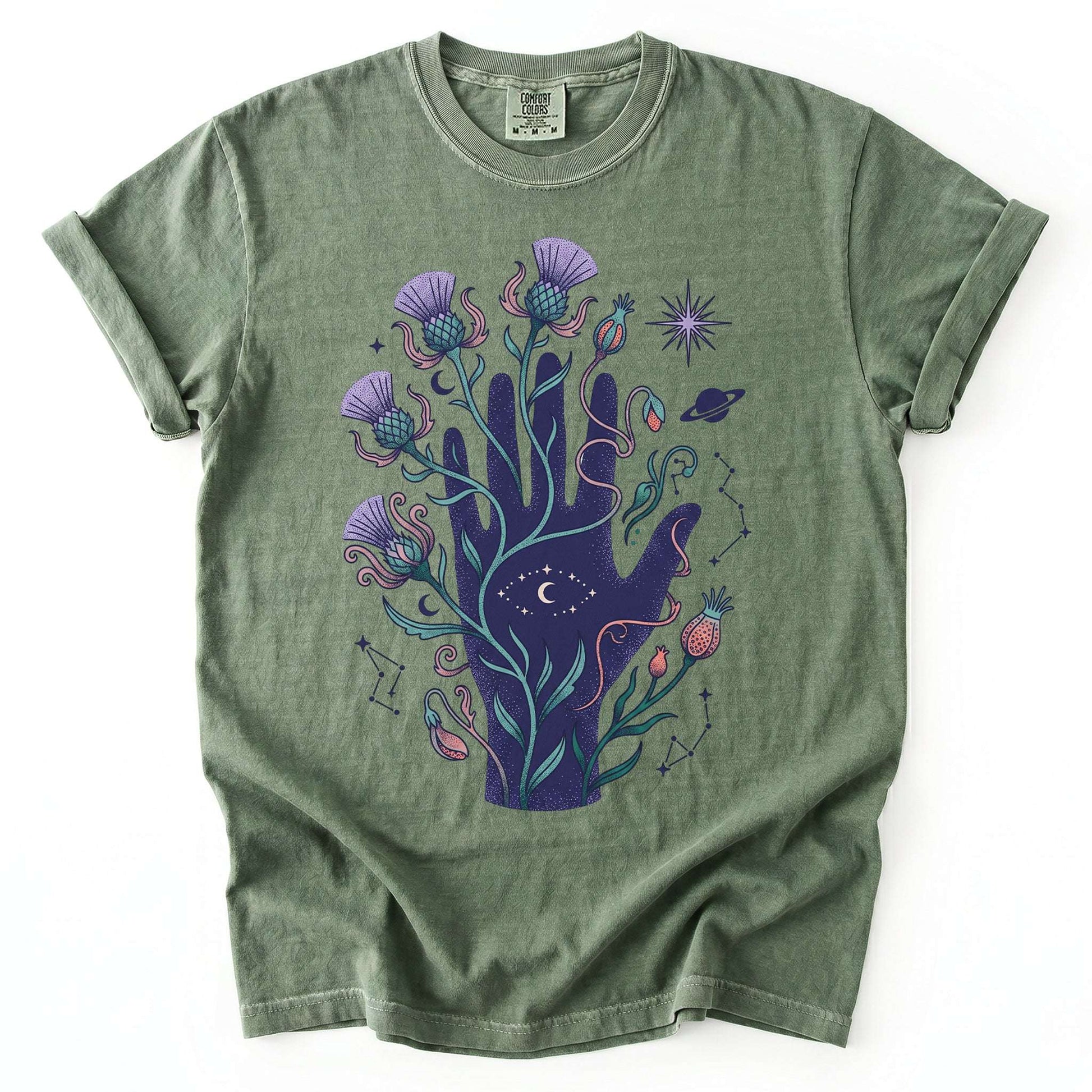 Cosmic Hand & Thistle Vintage Washed T-Shirt