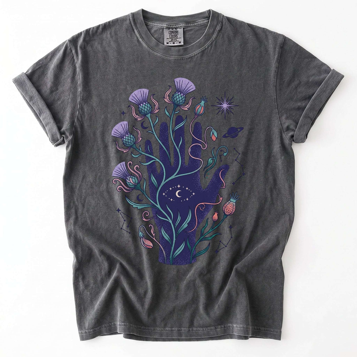 Cosmic Hand & Thistle Vintage Washed T-Shirt