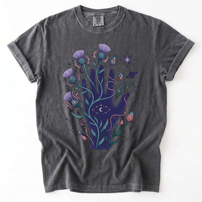 Cosmic Hand & Thistle Vintage Washed T-Shirt