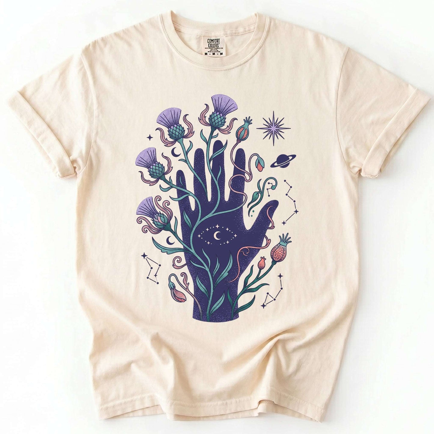 Cosmic Hand & Thistle Vintage Washed T-Shirt