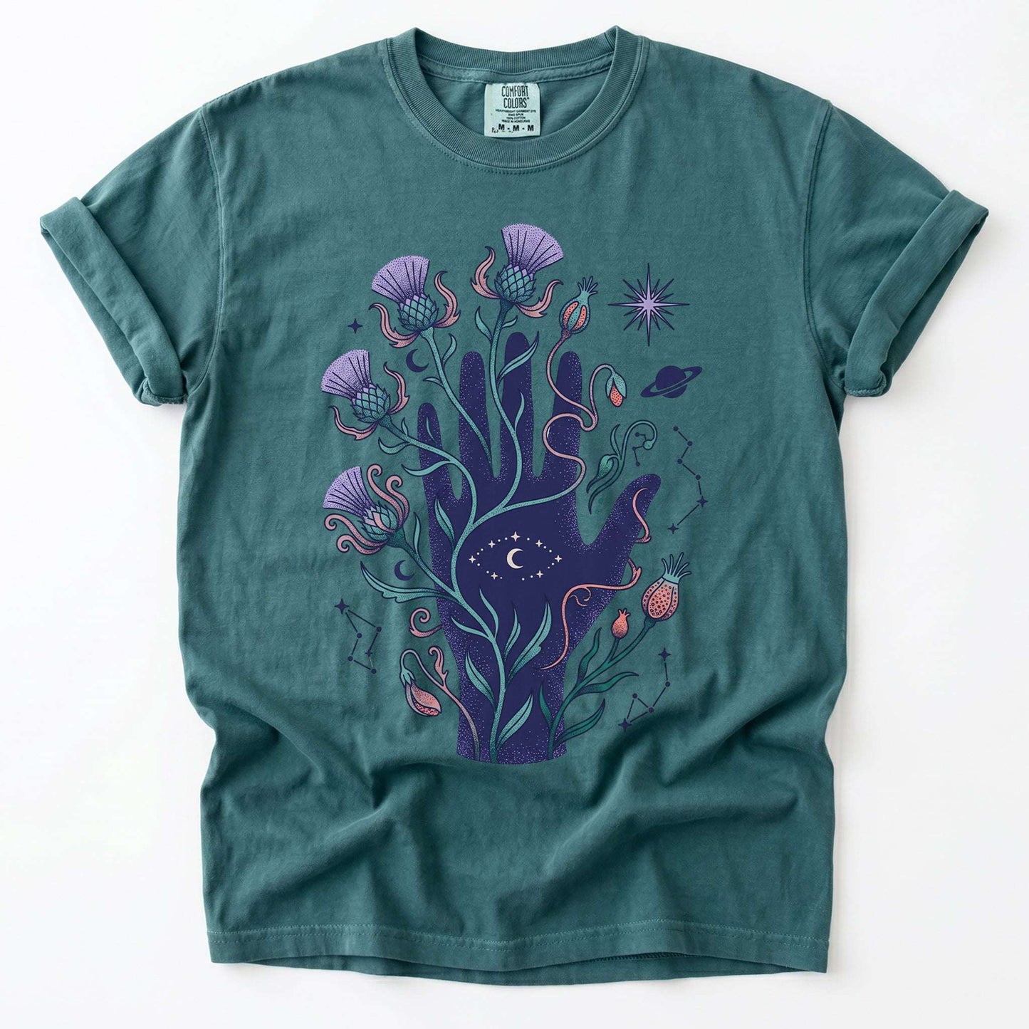 Cosmic Hand & Thistle Vintage Washed T-Shirt