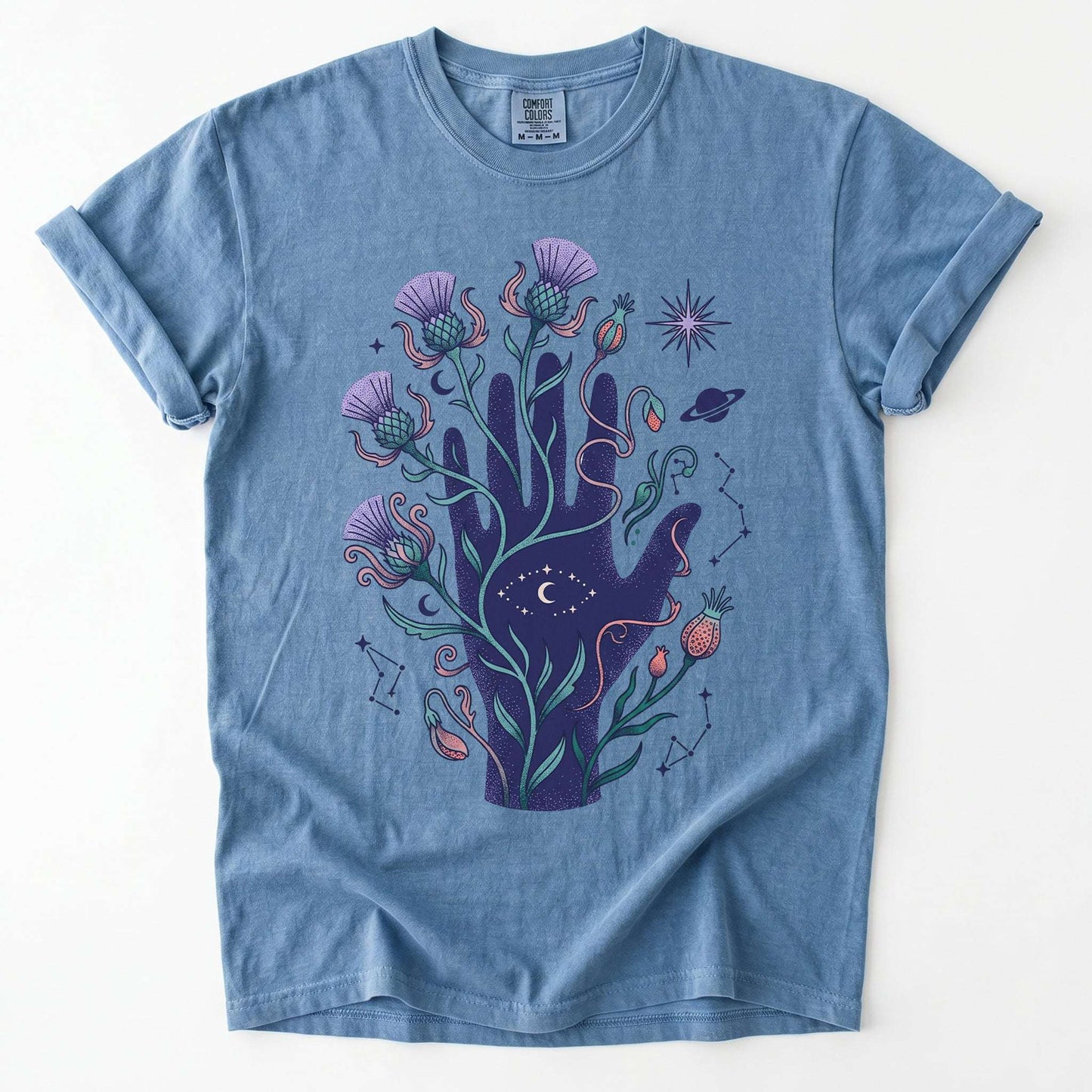 Cosmic Hand & Thistle Vintage Washed T-Shirt