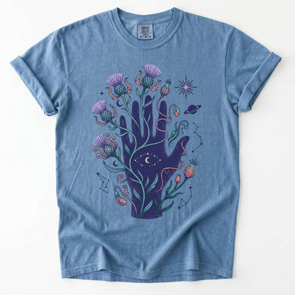 Cosmic Hand & Thistle Vintage Washed T-Shirt