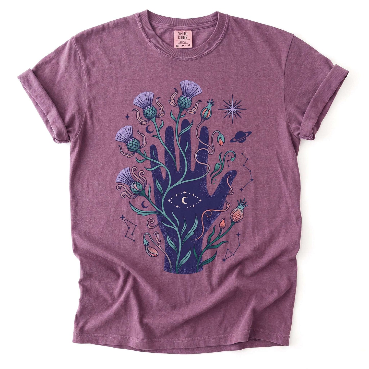 Cosmic Hand & Thistle Vintage Washed T-Shirt