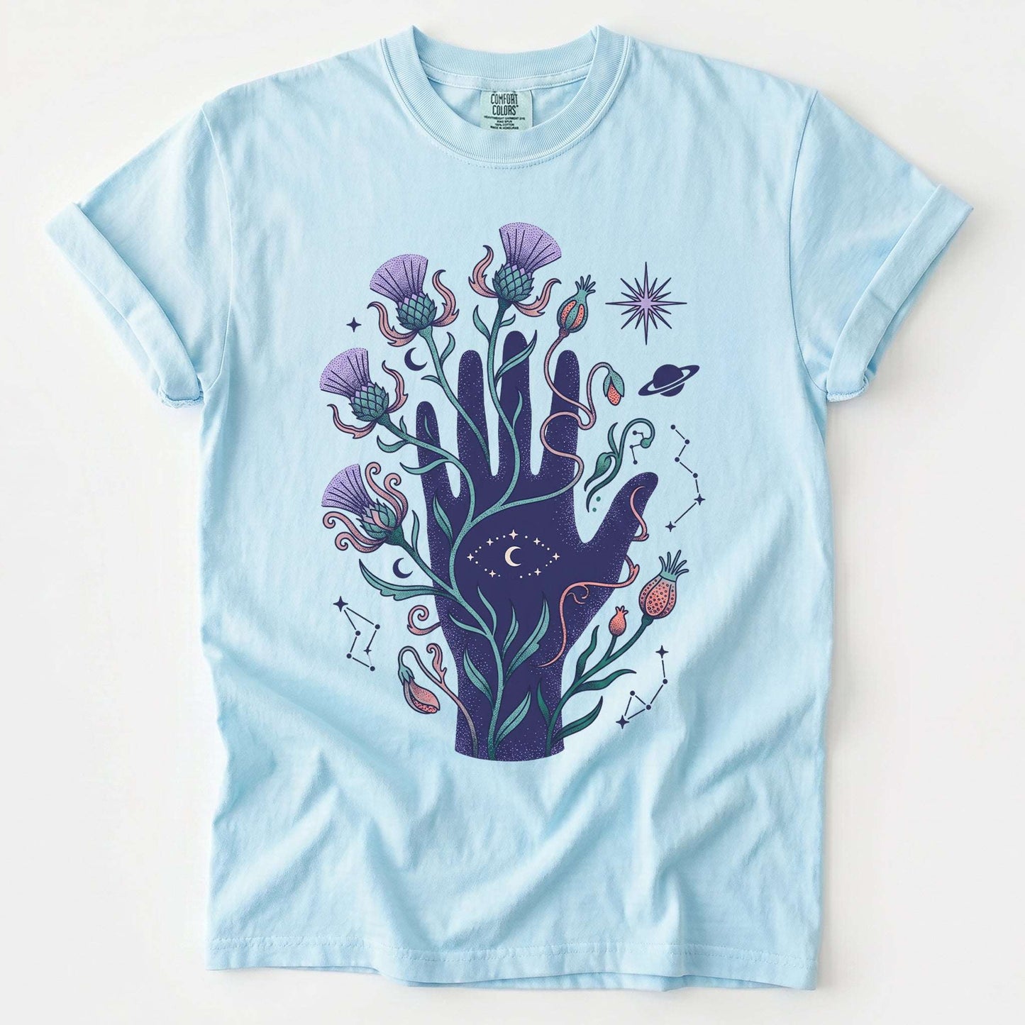 Cosmic Hand & Thistle Vintage Washed T-Shirt