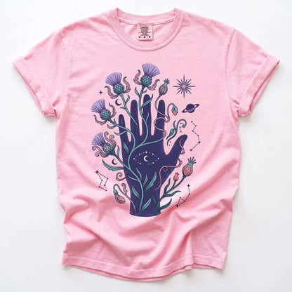 Cosmic Hand & Thistle Vintage Washed T-Shirt