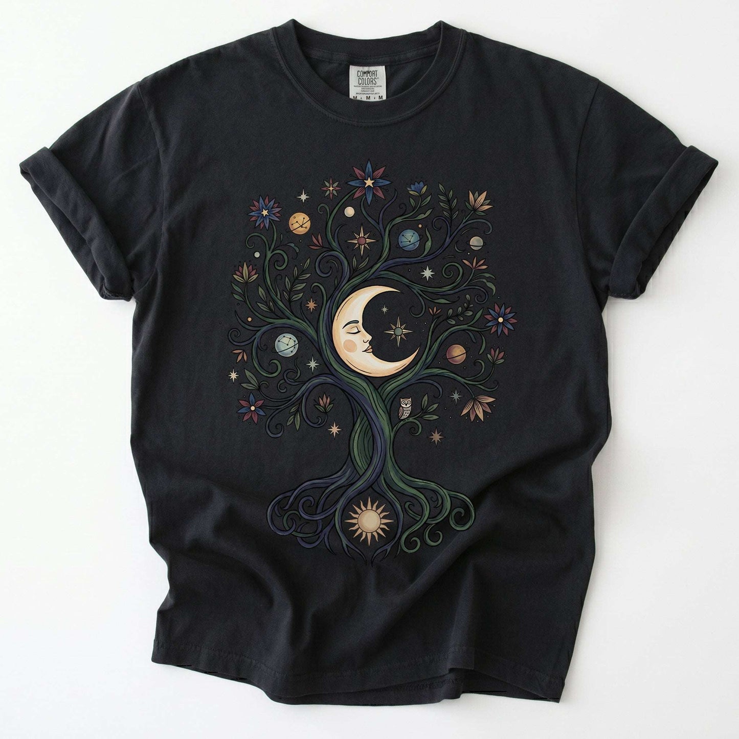Mystical Cosmic Tree Vintage Washed T-Shirt