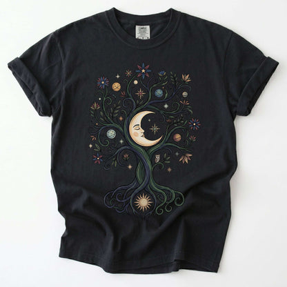 Mystical Cosmic Tree Vintage Washed T-Shirt