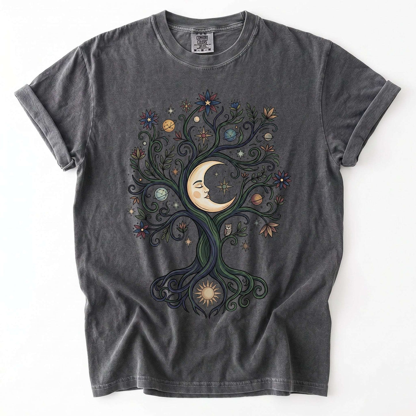 Mystical Cosmic Tree Vintage Washed T-Shirt