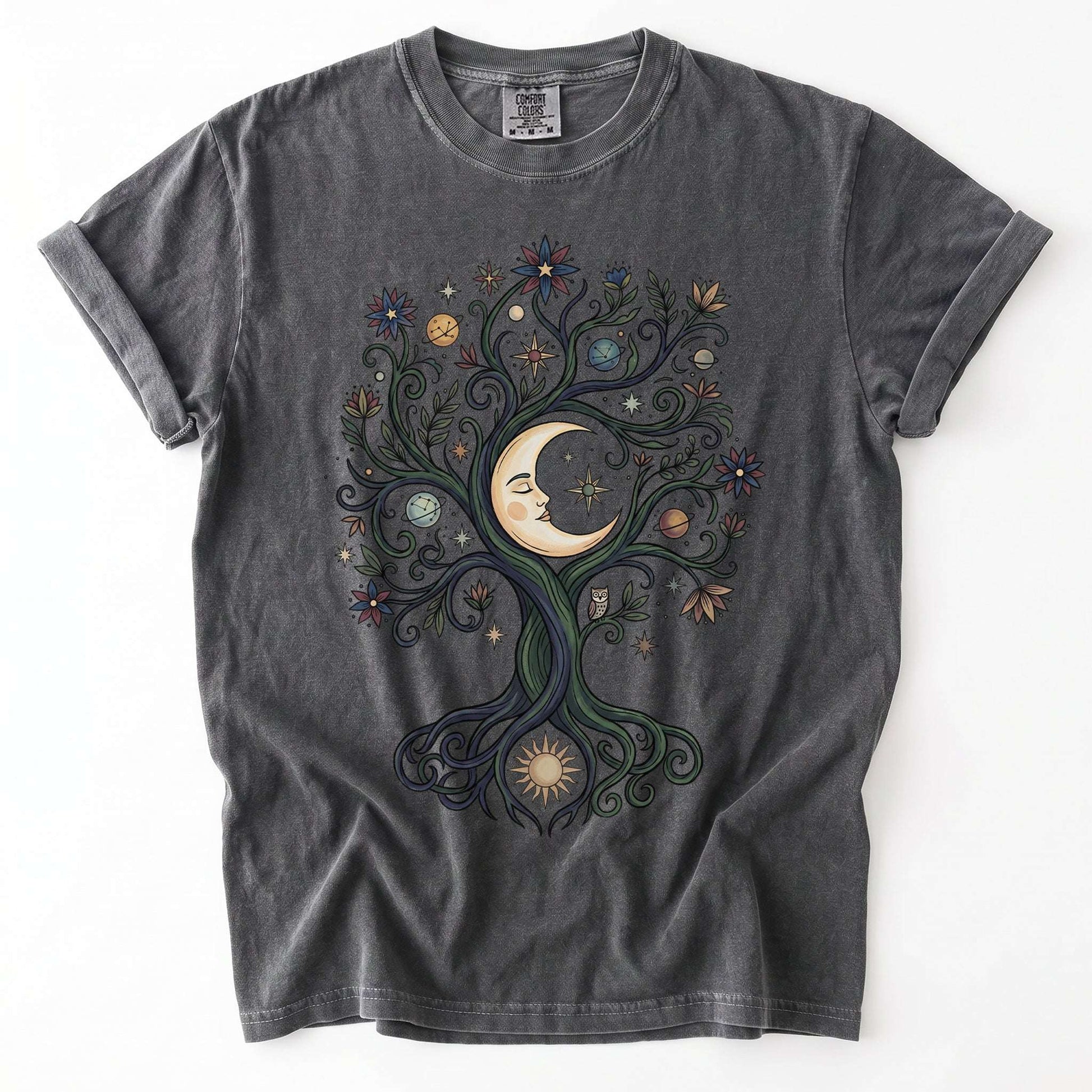 Mystical Cosmic Tree Vintage Washed T-Shirt