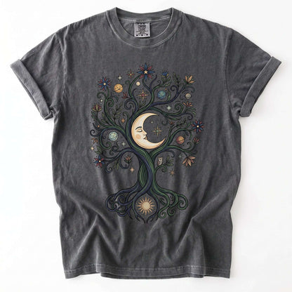 Mystical Cosmic Tree Vintage Washed T-Shirt