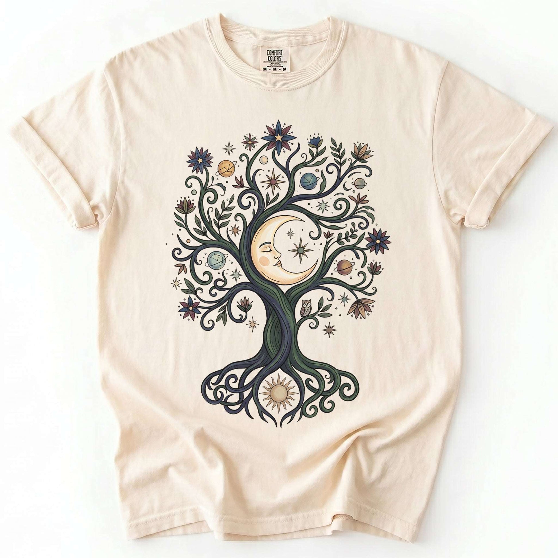 Mystical Cosmic Tree Vintage Washed T-Shirt