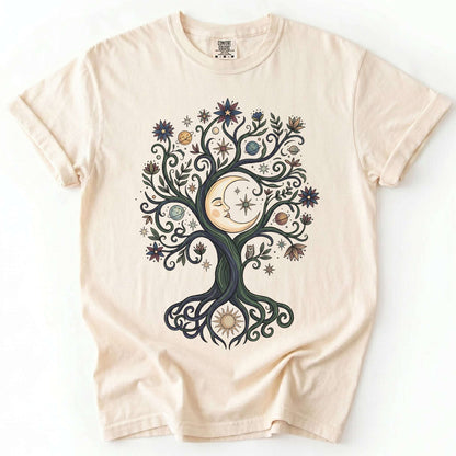 Mystical Cosmic Tree Vintage Washed T-Shirt